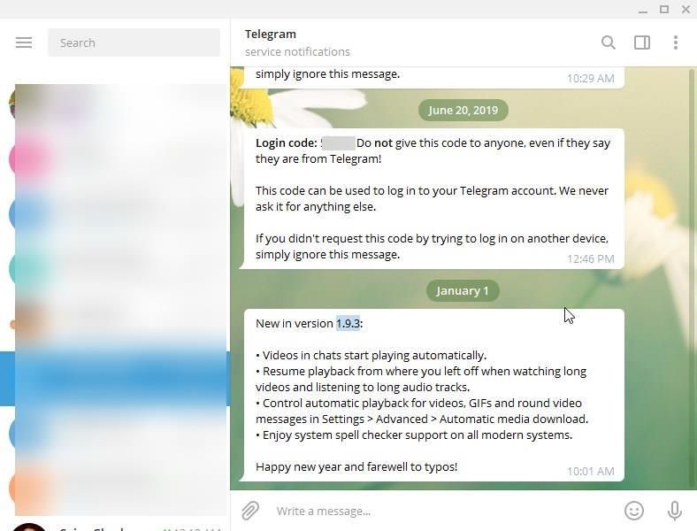 Telegram desktop autoplay videos in chats