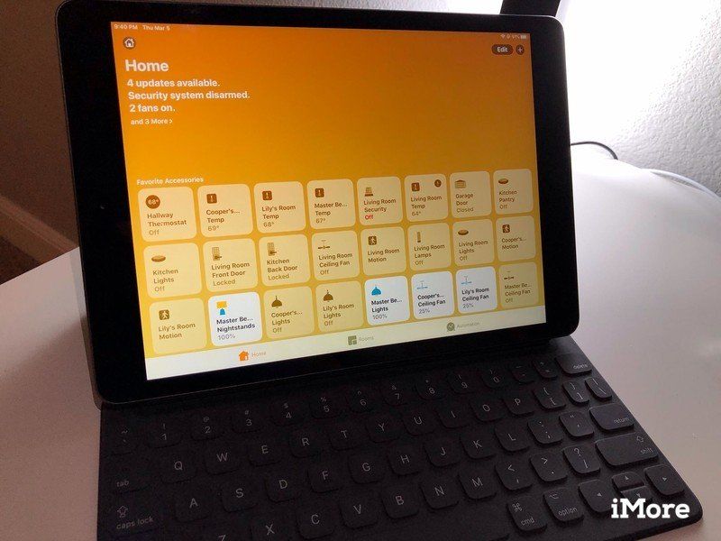 Home App displayed on an iPad running iPadOS 13