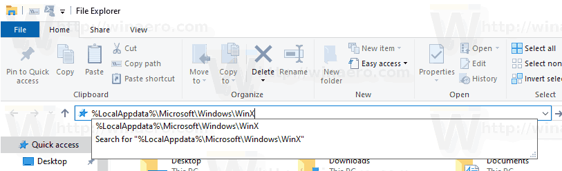 WinX Shortcut Folder