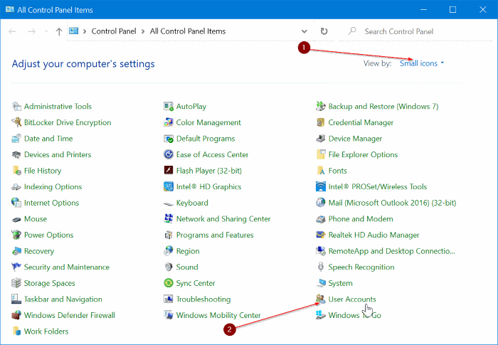 change or remove local account password in Windows 10 pic1