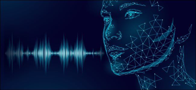 An AI face with created from sound waves.