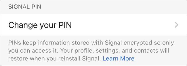 Change Your Signal PIN
