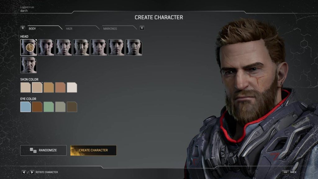 Outriders Character Creator