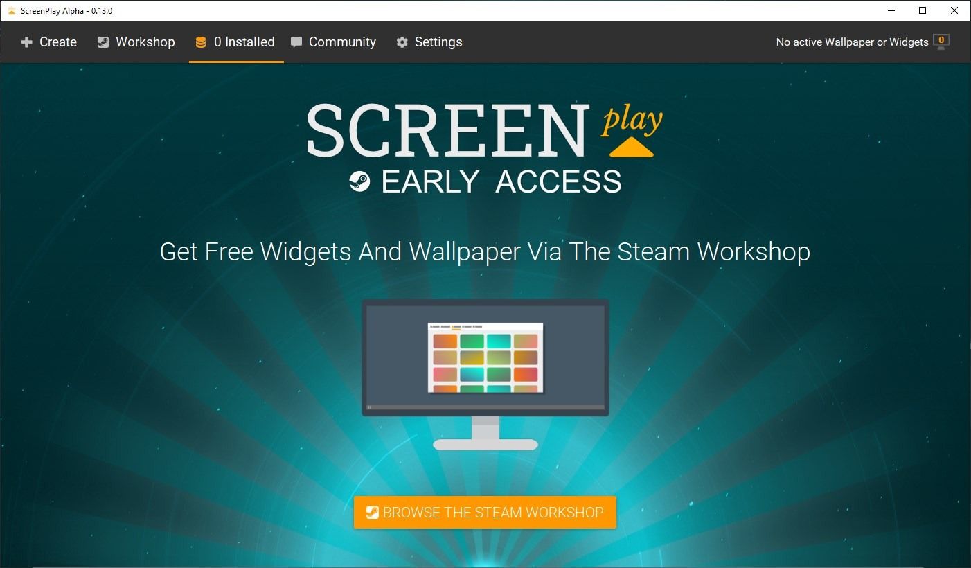 ScreenPlay is an upcoming program that lets you set videos as your desktop background