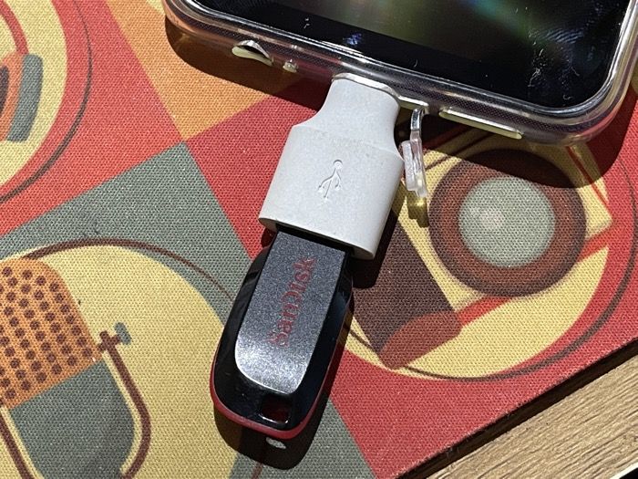 OTG Pen Drive Connected to Phone