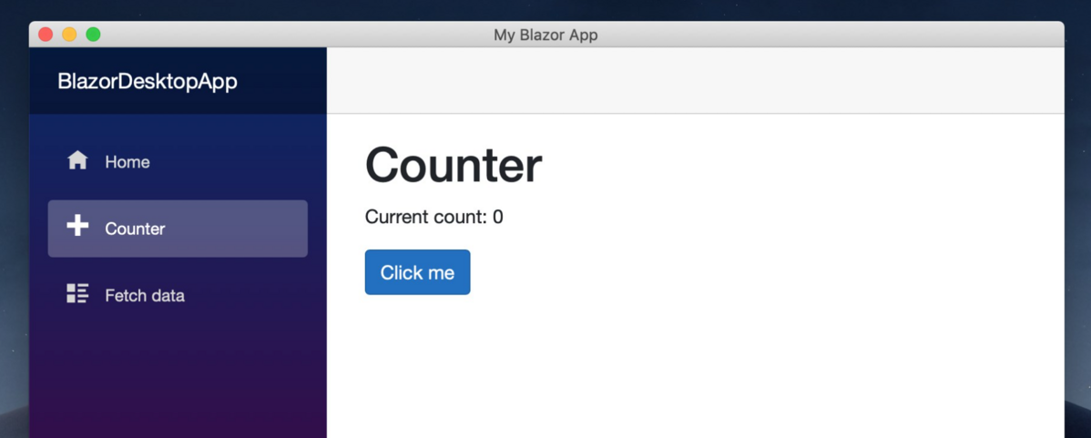 You can use Blazor on desktop.