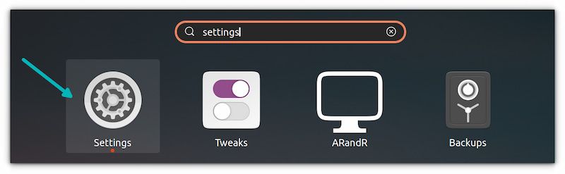 settings application ubuntu