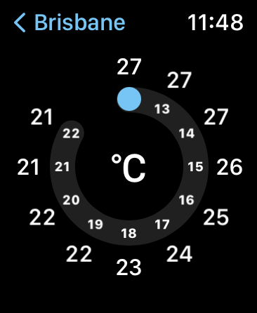 Apple Watch Weather app