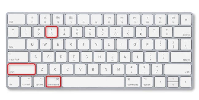 Press Command+Shift+3 on your Mac keyboard.