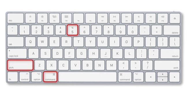 Press Command+Shift+5 on your Mac keyboard.