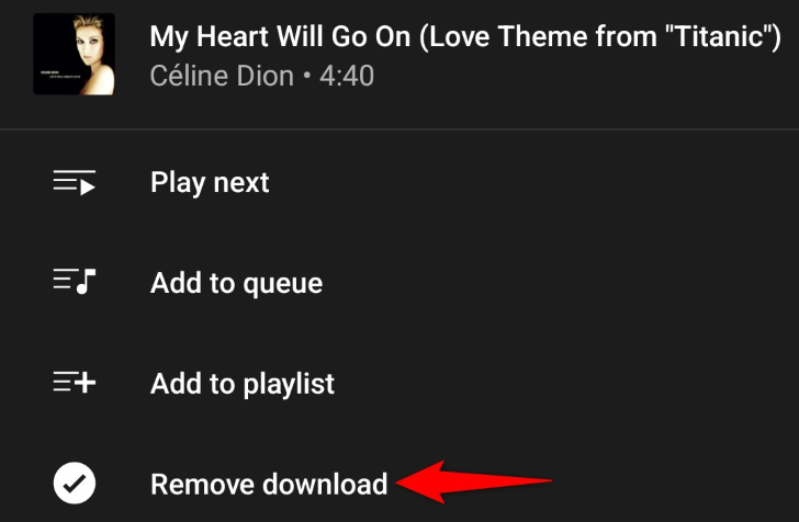 Choose "Remove Download" in the menu.